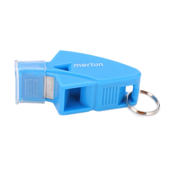 Whistle Plastic Crisp Sound Utomhus Whistle Basketball med snodd och Finger Clip Light Blue