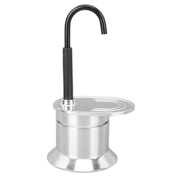 Enkelrör Moka Pot 1 Kopp 50ML Aluminiumlegering Pip Spis Italiensk Kaffetillverkare för Utomhusfester Resor