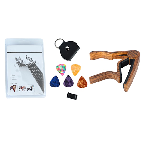 Guitar Capo Solid Wood Tune Clip Clip 5:llä akustiselle ja sähkökitaralle