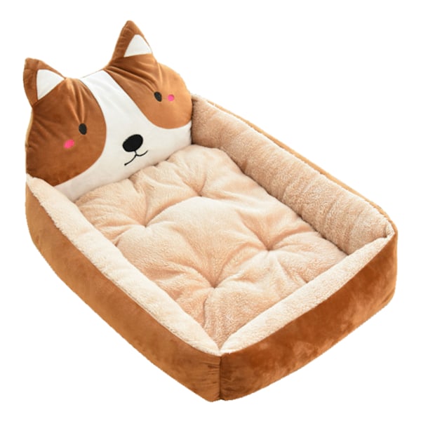 Tegneserie Hundebed Vinter Varmt Sød Vaskbar Alle Sæsoner Kæledyrsbur Bed til Hunde Katte Kæledyr Kaffe Akita Ca. 50cm/19.7in (Kæledyr Under 2.5kg/5.5lb)