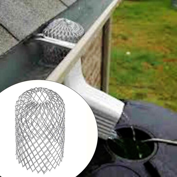 4-Pack aluminium tagrendeskærme - Justerbare mesh nedløbsbeskyttelse til metal nedløbsrør - 8*15 cm affaldsplader Mesh filtre