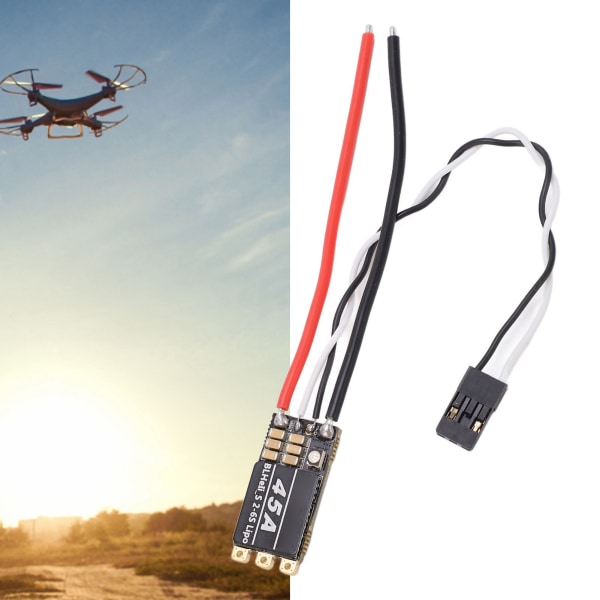 45A borstlös ESC med integrerat RGB LED-ljus - RC-tillbehör för FPV- drone - 4-axlig UAV - Svart