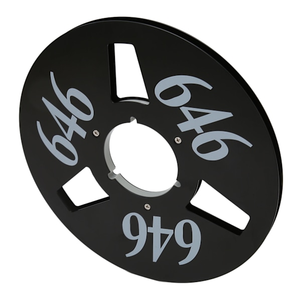 1/4 10in Opptaksspole 3 Hull Åpen Spole Aluminiumslegering Bøyesikker Lav Støy Universal Opptaksspole for Erstatning Svart