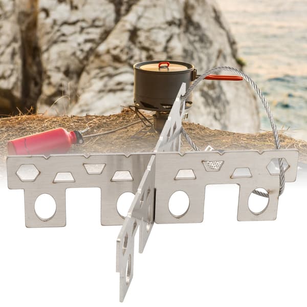 Bärbart Utomhus Picknick Kök Litet Stativ Rostfritt Stål Flytande Solid Rack Fäste Hållare Stöd