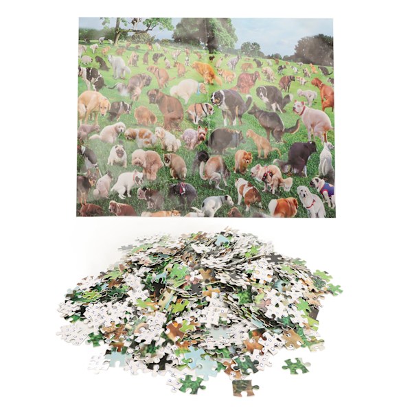 101 Kakkaava Koiranpentua Puzzle - Mielenkiintoinen Stressirelieffi - 1000 Palan Kakkaavat Koirat Palapeli Lapsille ja Aikuisten