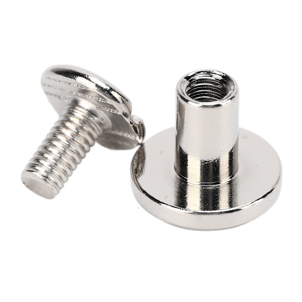200 Set Chicago Skruvar 9.5x8mm DIY Uniform Beläggning Mässing Läderskruv Nitar Runt Huvud Kopparnitar Fästelement Silver