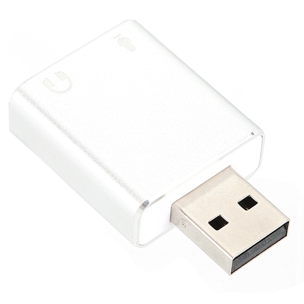 USB Lydkort 7.1 Kanal Driverfri Lydgrensesnitt Lydkortadapter for Bærbar PC