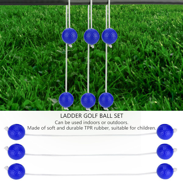3 Par Ladder Golf Ball Toss Bolas -setti Korvaavat urheilupallot Sininen