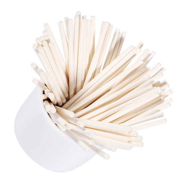 100 st/set Färgglada klubbor Pinne Cake Pop Pinne för Godis Choklad 10cm Off White