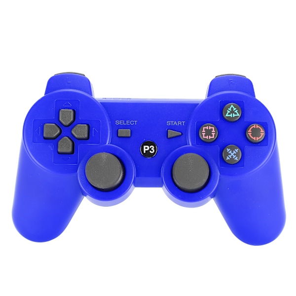 Trådlös Intelligent Bluetooth Spel Gamepad Funktionell Handkontroll Signalstabilisering för PS3blå