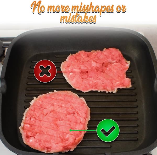 Burgerpresse Hamburgerform - Perfekte Burgerforme som letudløsende hamburgerpresse til grilltilbehørssæt