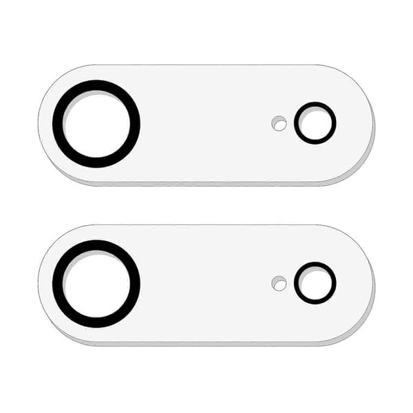 2 st. för iPhone 17 Air Kameralinsskydd Silke Tryck Linsskydd 3D Arc Edge