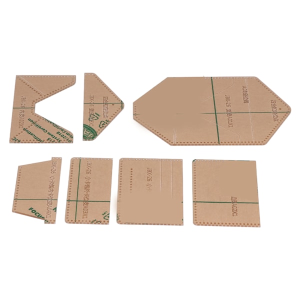 7 st Kortfodral Akryl Mall Noggrant Skäravstånd Transparent Klar Layout DIY Akryl Mall för Gåvor