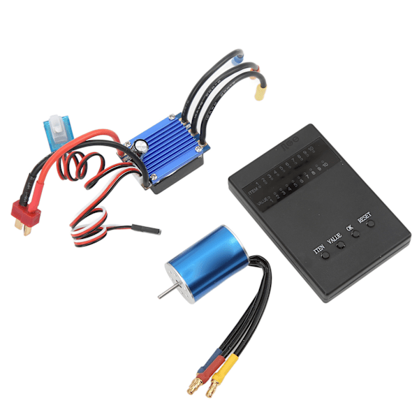 2435 4800KV Børsteløs Motor med 25A ESC Børsteløs Programmeringskort Combosett Passer for Traxxas 1/16 1/18 RC Bil