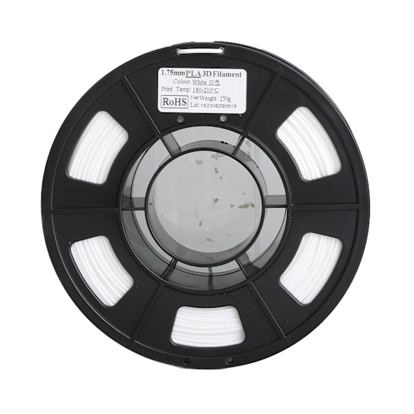 3D-printer Filament Hvid 1,75 mm 8,8 oz Netto Vægt 180 til 210 Celsius PLA Filament til 3D-udskrivning Genopfyldning Udskiftning