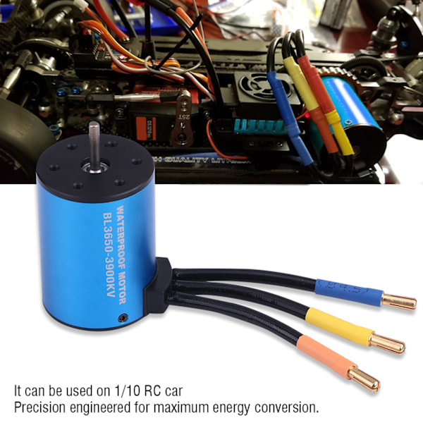 Rcharlance 3650 3900KV harjaton moottori RC Combo 1/10 kauko-ohjattavaan autoon (moottori)