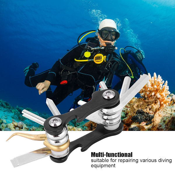 KEEP DIVING Kannettava kokoontaitettava kuusiokoloavain 8 in 1 jakoavaimet Korjaustyökalusarja