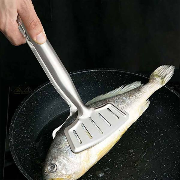 Friterad fisk klämma grill mat klämma rostfritt stål bröd tång kök redskap