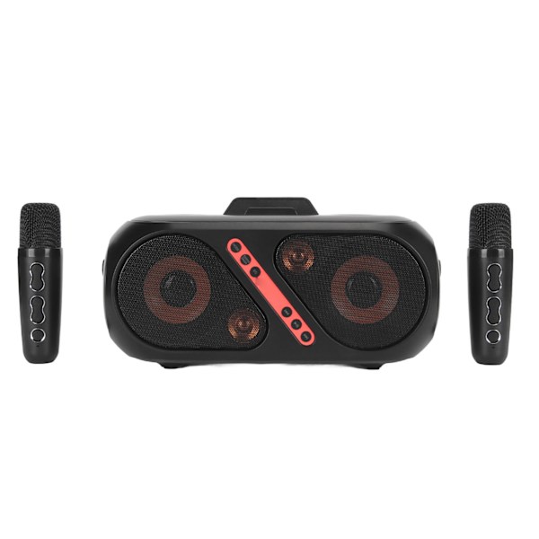 Karaokehögtalare Portabel Bluetooth 5.0 Lång Batteritid Karaokemaskin med 2 Mikrofoner för Hemmabruk Utomhus