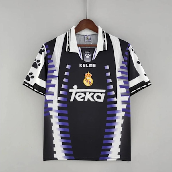Real Madrid 1997-1998 Kolmas Vieraspaita Miesten Vintage Jalkapallopaita S
