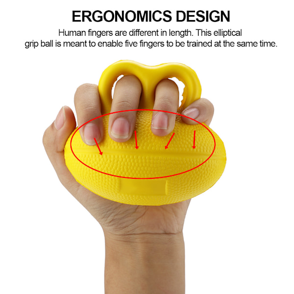 Universal Hand funktion Trainer Finger Recovery Training Träning Stress Grip Ball Gul
