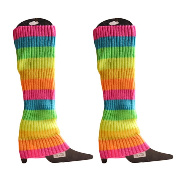 Naisten 80-luvun kylmävartijat Ribbed Leg Warmers Urheilu Tanssi Jooga Halloween Party Kostyymi Tarvikkeet