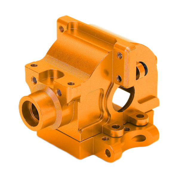 Växellåda i aluminiumlegering RC-uppgraderingsdelar med skruvar för HSP 94122 94177 94188 1/10 RC-bil Uppgradering Orange