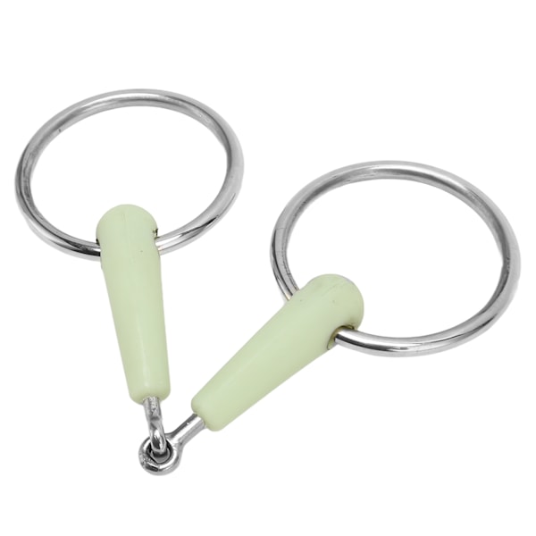 Heste Snaffle Bit Gummi-Innpakket Rustfritt Stål Løst Ring Hestemunnbit for Trening Ridning