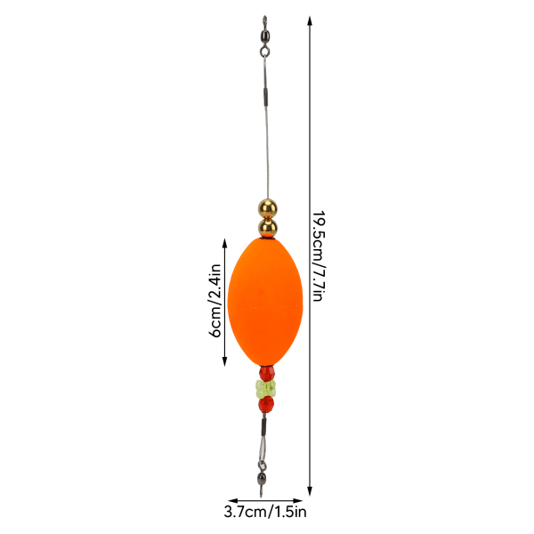 Erittäin herkkä kestävä oranssi korkkikelluke syvänmeren kalastukseen