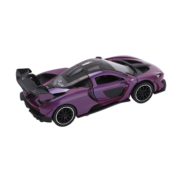 1/32 Valettu legering auto malli Kulumiskestävä Ääni- ja valopalaute Force Leikkiauto 3+ (violetti)
