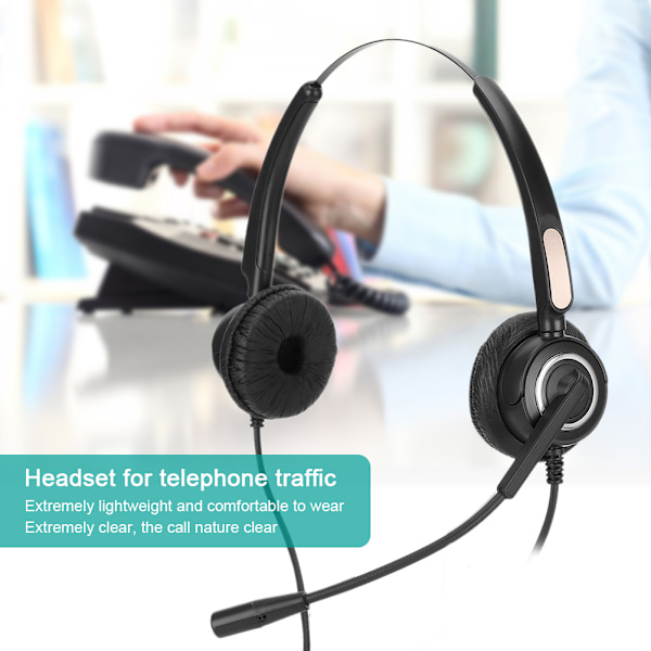 510D USB Datorhörlur Service Telefonoperatör Headset Justerbart Bekvämt Kommunikationshörlurar