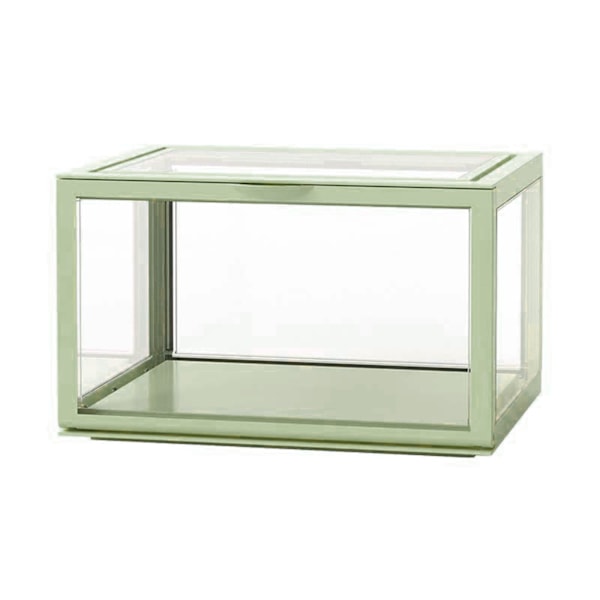 Figur Organizer Skrivebord Dukke Akryl Vitrine Høj Transparens Forseglet Støvtæt Show Case Lysegrøn