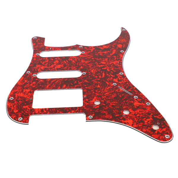 Elektrisk gitar Pickguard PVC Plast Guard Ripebrett Frontplate Paneldeksel Instrumenttilbehør Stor rød skilpaddeskall Farge GSSH71