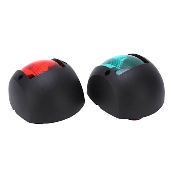 2 stk. Marinbåd Yacht Signal Lys LED Navigation Bågl lampe rød grøn skibsbord lys til sejlads DC 12V-24V 3W sort