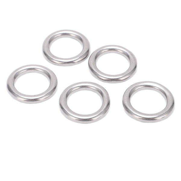 5 stk 304 rustfrit stål, runde O-ringe, sømløs, sømløs metal O-ring til sejlads, dykning 5x20 mm