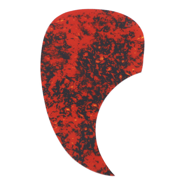 Guitar Comma Pickguard PVC Kulumisenkestävä Naarmuuntumaton Tyylikäs Guitar Pick Guard Vaihto 128mm Blood Red