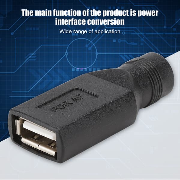 5 STK Datamaskin Mini USB Hunn Grensesnitt til DC5.5 x 2.1 Hunn Hode Adapter Kobling