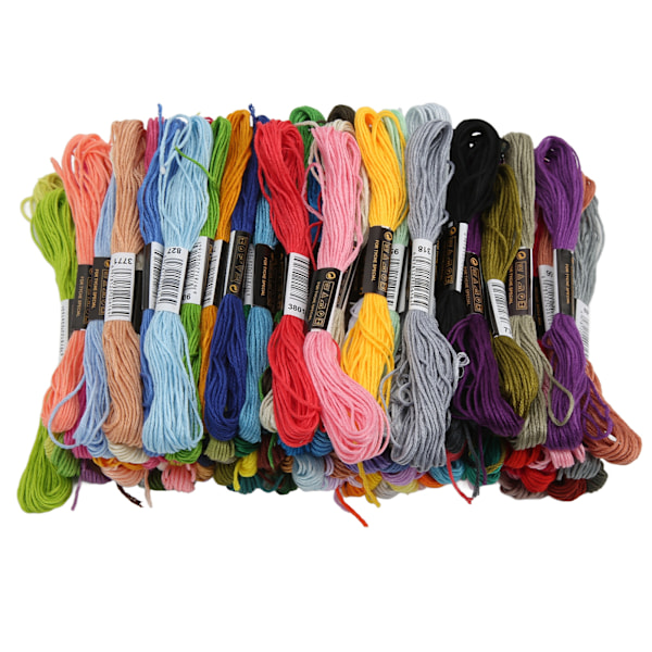100 stk. Broderitråd, glansfull, god følelse, 8 meter per hespe, lyse rike farger, bred anvendelse, broderigarn