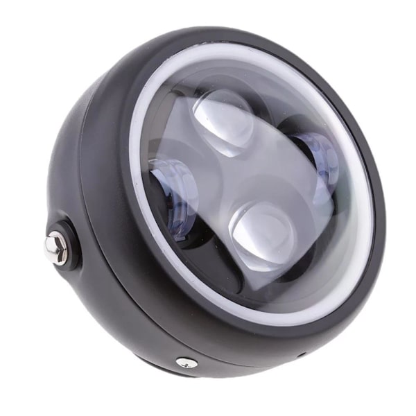 Pyöreä 6,5 tuuman LED-moottoripyörän etuvalo, 12V moottoripyörän etuvalon lamppu Spottivalo Sportster Cafe Racer Bobberille
