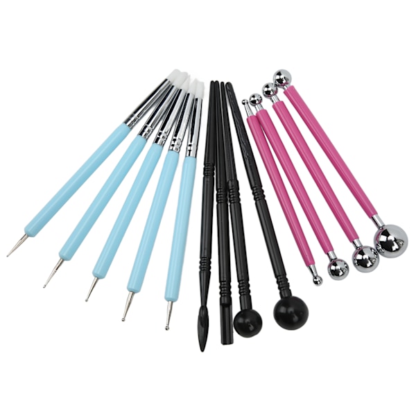 13 stk. Modellervoks Skulpturværktøj Sæt Komplet Værktøj Forskellige Størrelser Kugle Stylus Dotting Værktøj til DIY Keramik Skulptur