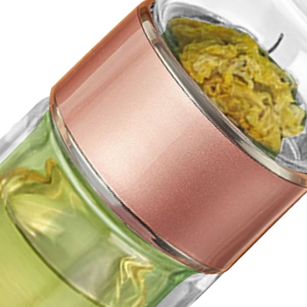 280ml Te- och Vattensepareringskopp Dubbellagers Isolering Transparent Teinfuserflaska för Daglig Användning Roséguld