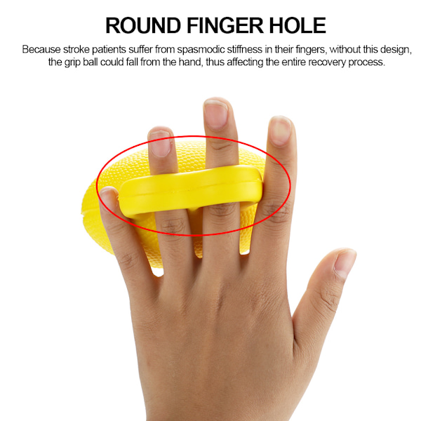 Universal Hand funktion Trainer Finger Recovery Training Träning Stress Grip Ball Gul