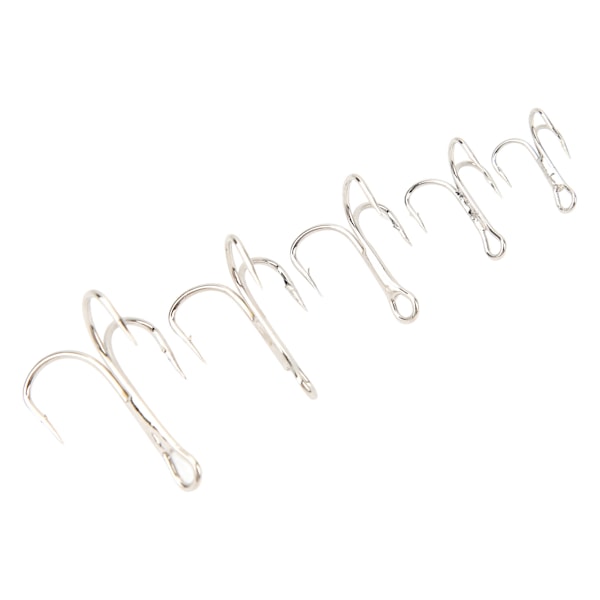 High Strength 120PCS Treble Fishhooks Set - Premium High Carbon Steel Treble Hooks Kit för havsfiske