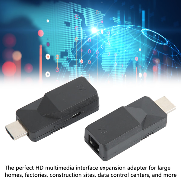 HD Multimedia Interface Extender - Sender og mottaker 165 fot - Cat5/Cat6 Ethernet RJ45 til HD Multimedia Interface Extender