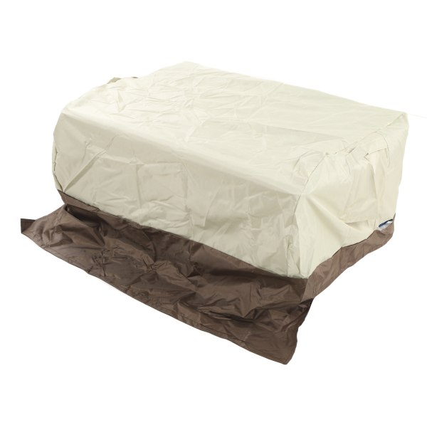 BBQ Grill Cover Vandtæt Oxford Klud Udendørs Regnfast Støvtæt Solbeskyttende Indbygget Grill Top Cover Grill Cover Beige Kaffe Farve Blokering