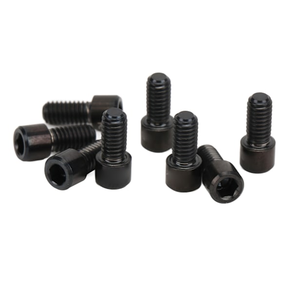RISK 8st Mountainbikepedalbultar Titanlegering Anti-slip cykelpedalskruvar Stiftar Dubbar M4x8mm Svart
