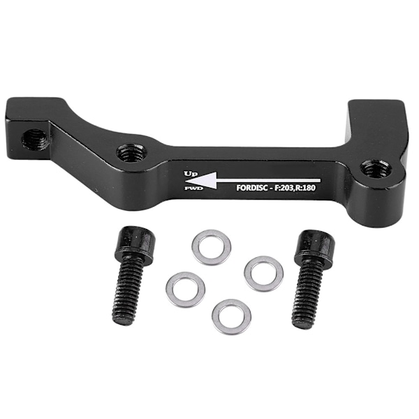 1 st Cykelskiva Cykelbromsfäste Bromsok Adapter PM A-F180 IS B-F203/R180 (B-F203/R180 Svart)