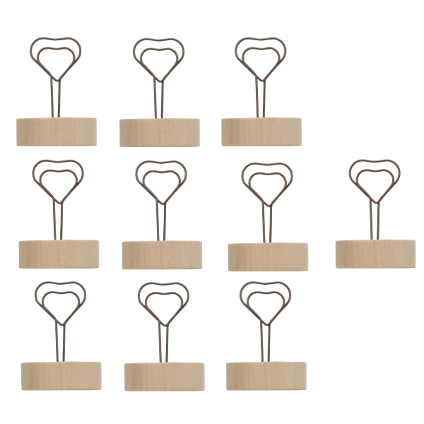 10 stk Bordkortholder Retro Hjerteform Sødt Design Visitkort Foto Holder til Kontor Hjem Skrivebordsdekoration