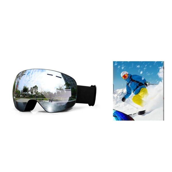 Skibriller HD vision utendørs skiprodukter rammeløse skibriller for menn og kvinner sølv