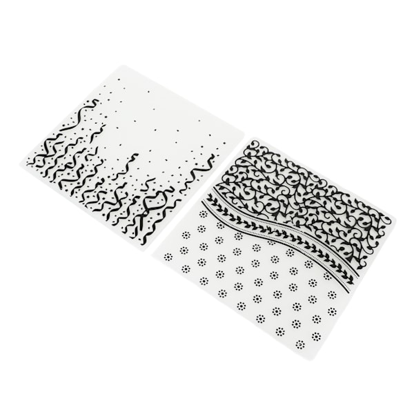 2kpl Kohokuviointikansioita Kohokuvioitu Tekstuuri 15,1x15,1cm/5,9x5,9tuumaa Koristeelliset Muoviset Kohokuviointipohjat DIY Paperiaskarteluun